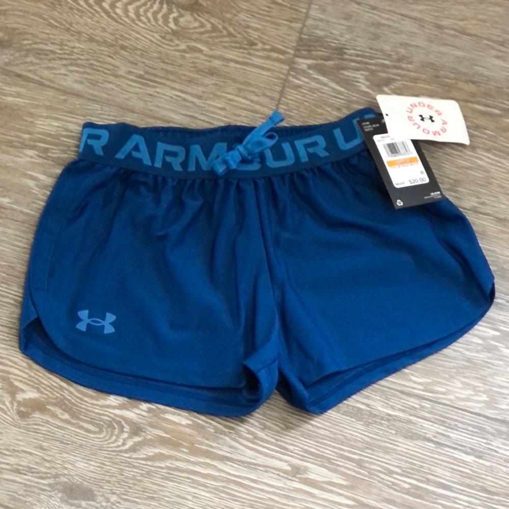Varsity Cosmic Blue Under Armour Girls Active Shorts